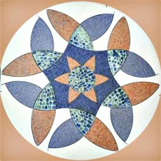 Mosaic flower stone ok 226x226